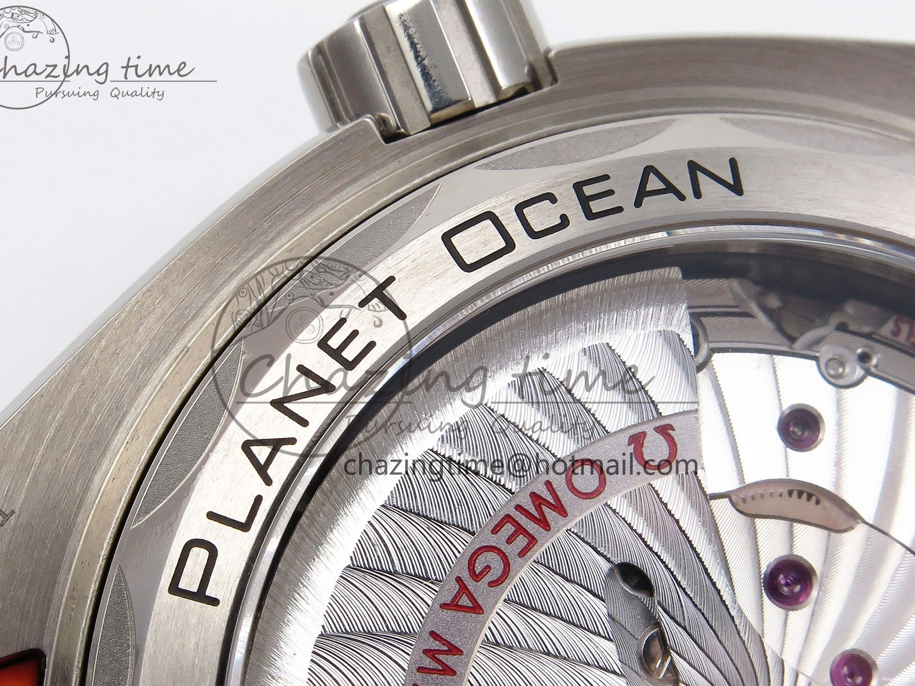 0311 Comfortable Planet Ocean 43.5mm SS VSF 1:1 Best Edition Black Orange Bezel Gray Dial on Nylon Strap A8900 Super Clone V 7730